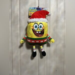 Nickelodeon New SpongeBob Pet Toy Christmas Theme Crunchy Squeaker  12” Clinker
